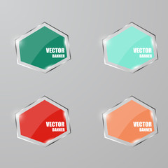 Glass framework set. Vector illustration.