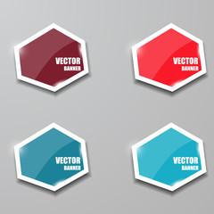 Glass framework set. Vector illustration.