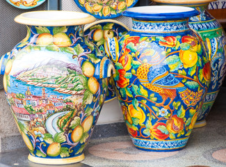 Ceramics shop on Amalfi coast, Italy 