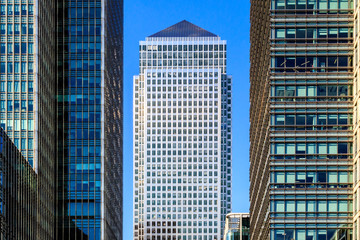 Office buildings One Canada Square in Canary Wharf, London