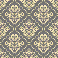 Seamless Damask Vector Background