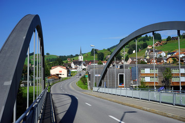 Obraz premium Metal bridge and road