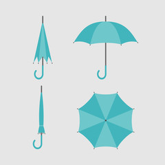 Umbrellas icon. Vector illustration.