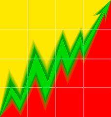 Up Arrow stylized Lithuanian flag blur mesh