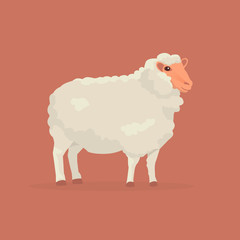 Sheep cartoon vector illustration