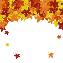 Naklejka na ściany i meble Autumn leaves background. Vector illustration. Floral abstract pattern. Fashion Graphic Design. Symbol of autumn,eco and natural.Bright colors leaves. Template for card,banner,wrapping and decoration.