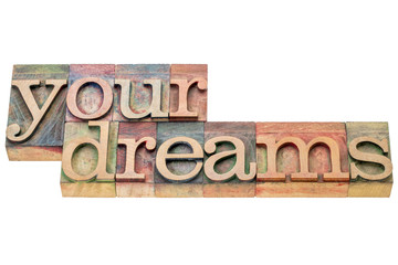 your dreams word abstract