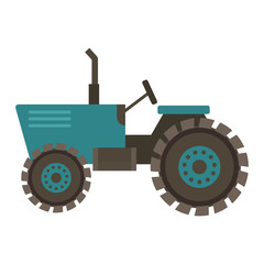 Vehicle tractor farm vector illustration isolated on white background. Construction industry farm harvesting machinery equipment tractors