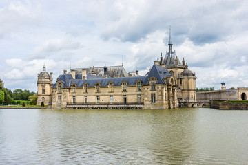Fototapeta na wymiar Famous Chateau de Chantilly (1560). Oise, Picardie, France.
