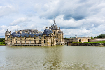 Famous Chateau de Chantilly (1560). Oise, Picardie, France.