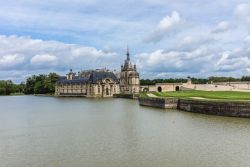 Fototapeta na wymiar Famous Chateau de Chantilly (1560). Oise, Picardie, France.