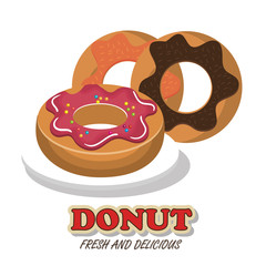 donut sweet dessert isolated vector illustration eps 10