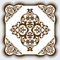 Vector pattern in East, Asia style as a template for tiles, backgrounds, covers, postcards, wallpaper, textiles.