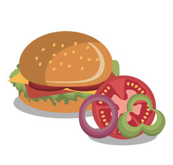 burger fast food design isolated vector illustration eps 10
