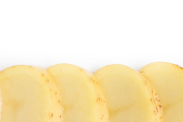 Raw Potato Sliced