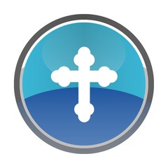 Croix dans un bouton