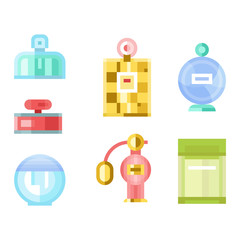 Perfume bottle vector template