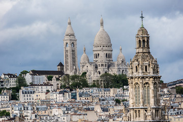 Fototapeta na wymiar Panorama of Paris. View from Printemps store. France. 