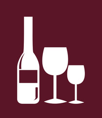 wine label design isolated vector illustration eps 10