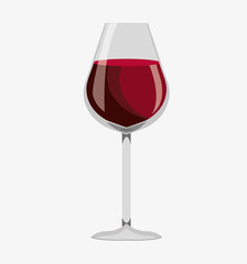 wine glass label design isolated vector illustration eps 10