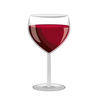 wine glass label design isolated vector illustration eps 10