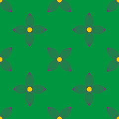 Pink flower seamless pattern