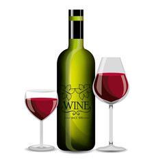wine label design isolated vector illustration eps 10