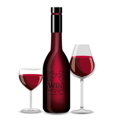 wine label design isolated vector illustration eps 10