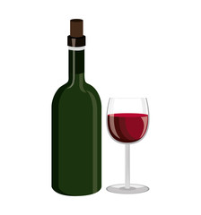 wine label design isolated vector illustration eps 10