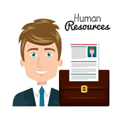human resources search isolated vector illustration eps 10