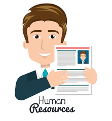 human resources search isolated vector illustration eps 10