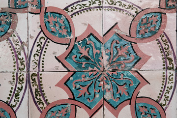 Vintage azulejos, traditional Portuguese tiles
