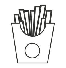 french fries delicious fast food isolated vector illustration design