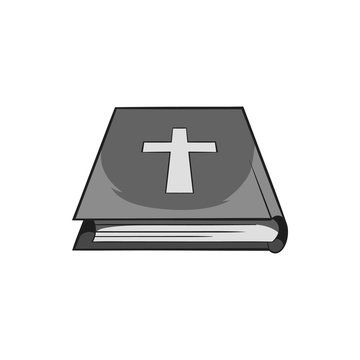 Book of the Bible icon in black monochrome style isolated on white background. Books and religion symbol vector illustration