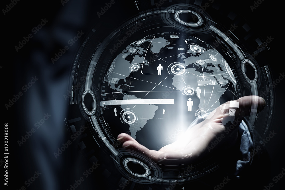 Poster global connection technologies . mixed media