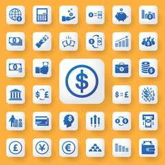 App icon business and money Icons set. vector illustration.