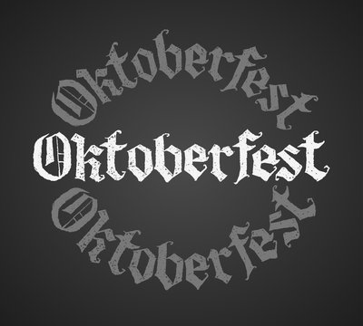 Oktoberfest chalk lettering. Single word