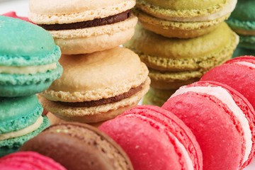Set of delicious macaroons