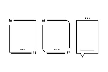 Motivation quote box template with editable outline stroke.