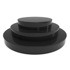 Round stage black podium