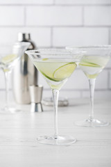 Fresh home made Margarita cocktails