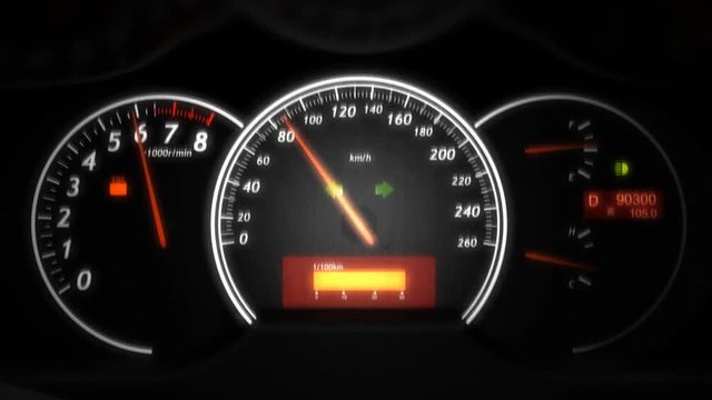 Computer generated, speed meter close up	