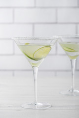 Fresh home made Margarita cocktails