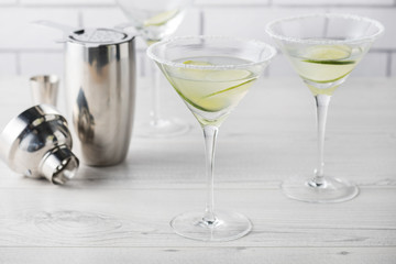 Fresh home made Margarita cocktails