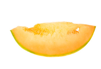 Piece of a melon of orange color
