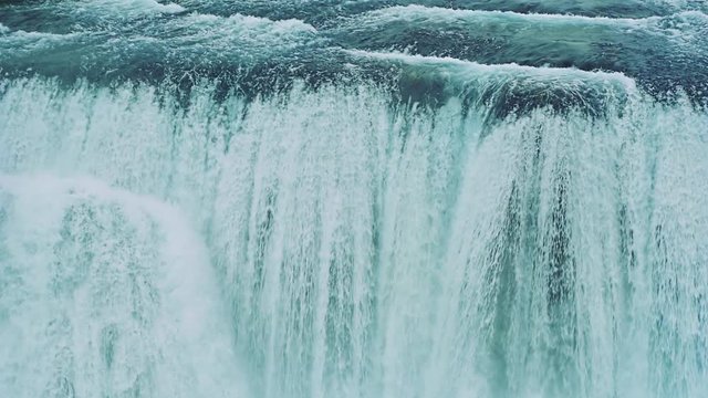 Beautiful waterfall Strbacki buk of the Una river which flows through the karst landscape, in slow motion.