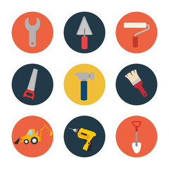 set tool construction icon design vector illustration eps 10