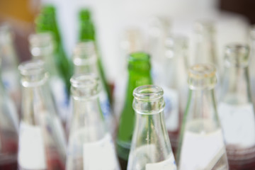 soft drink bottle in red plastic crates