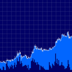 Candle stick graph chart and indicator of stock market investmen