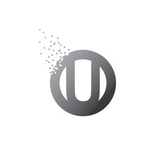 Circle initial letter uppercase logo design template